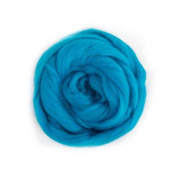 Шерсть для валяния" 100% полутонкая шерсть 50 г №0473 голуб.бирюза - Ставропольский кардочёс