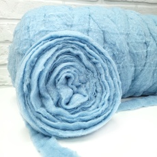 Ставропольский кардочес для валяния 50 грамм цвет ярко-голубой - Ставропольский кардочёс