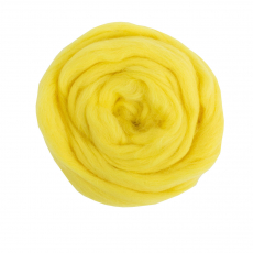 Шерсть для валяния" 100% мериносовая шерсть 50 г №1340 лимон - Ставропольский кардочёс