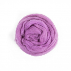 Шерсть для валяния" 100% полутонкая шерсть 50 г №1756 св. фиалка - Ставропольский кардочёс