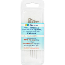 Иглы для валяния (фелтинга) запасные в пластиковой упаковке с европодвесом 5 шт №40 тонкие (обратные) - Ставропольский кардочёс