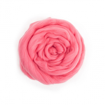 Шерсть для валяния" 100% полутонкая шерсть 50 г №0160 розовый - Ставропольский кардочёс