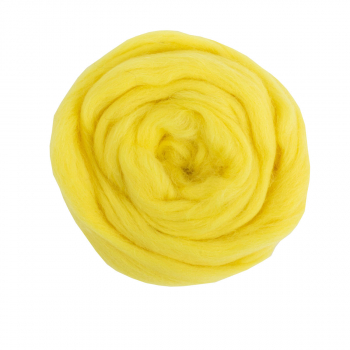 Шерсть для валяния" 100% мериносовая шерсть 50 г №1340 лимон - Ставропольский кардочёс