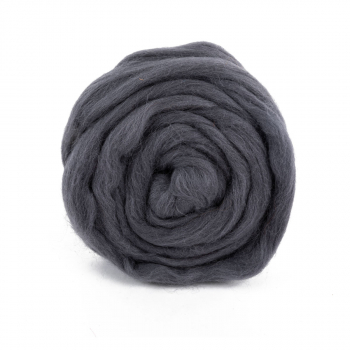 Шерсть для валяния" 100% полутонкая шерсть 50 г №1575 стальной - Ставропольский кардочёс