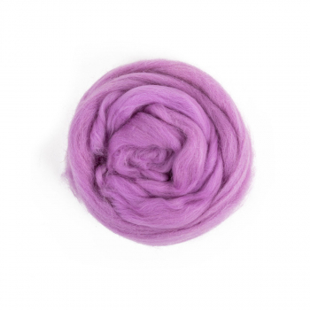 Шерсть для валяния" 100% полутонкая шерсть 50 г №1756 св. фиалка - Ставропольский кардочёс