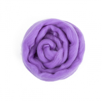 Шерсть для валяния" 100% мериносовая шерсть 50 г №0392 сирень - Ставропольский кардочёс